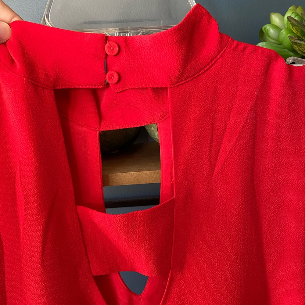 Skies Are Blue Medium Vibrant Red Dress NWOT - Picture 3 of 6